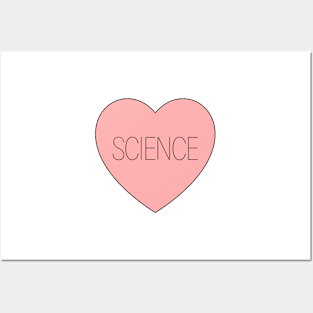 I Love Science Heart Posters and Art